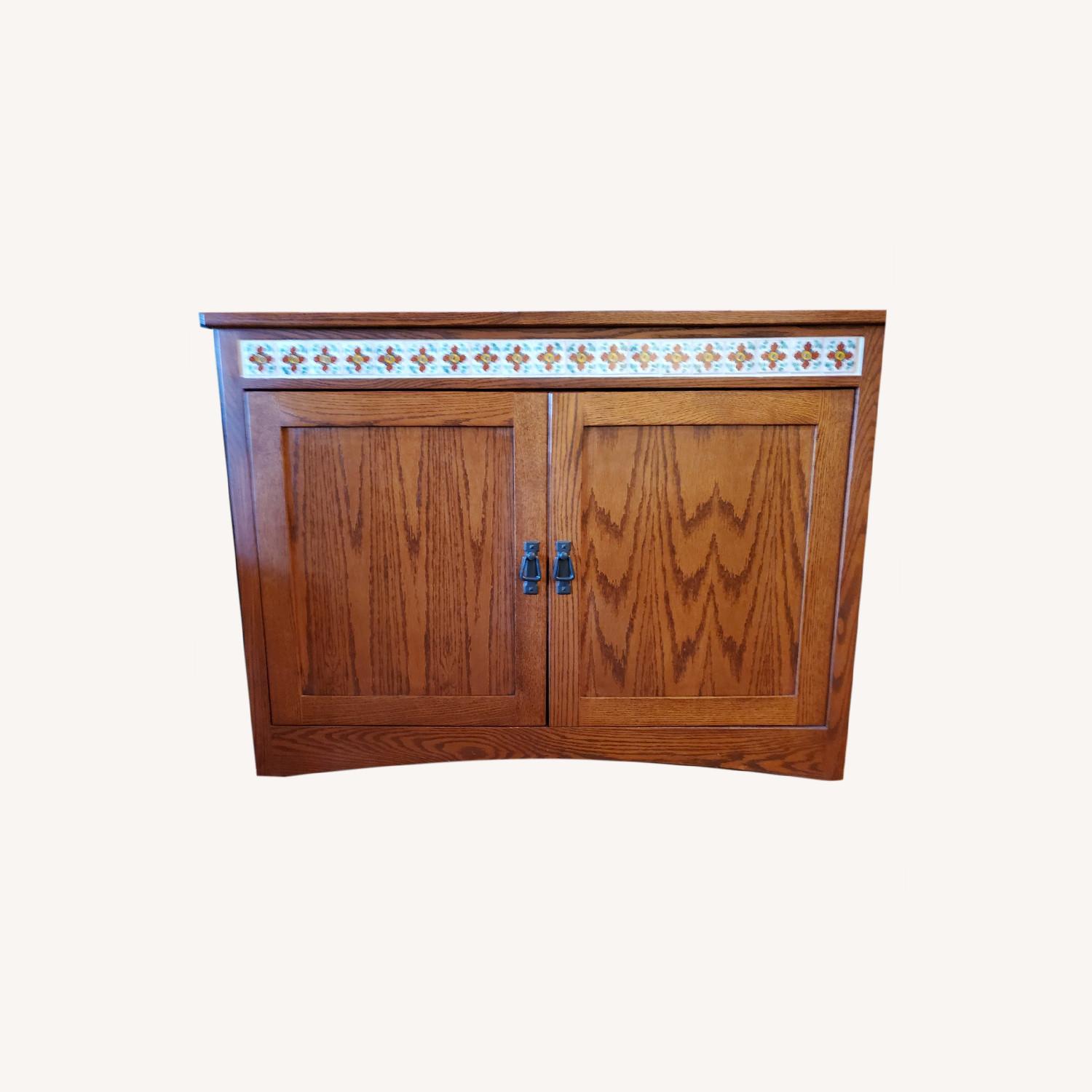 Custom Designed Solid Oak Cabinet - image-0