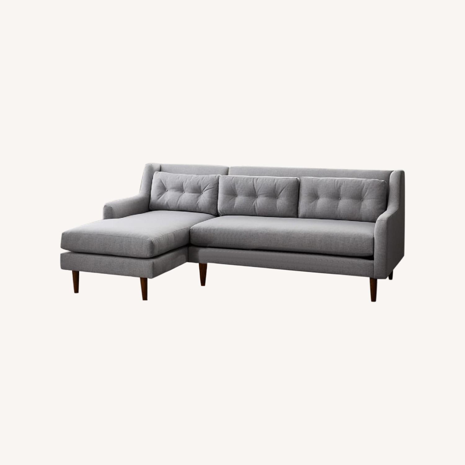 West Elm Crosby MidCentury 2Piece Chaise Sectional AptDeco