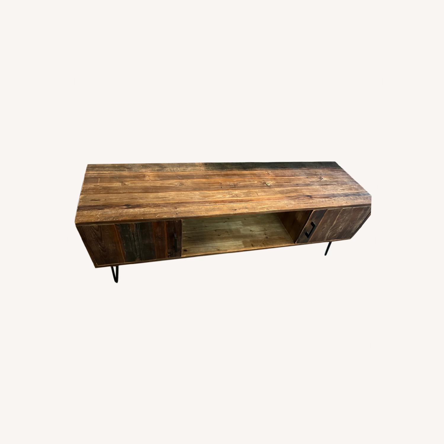 Rustic TV Table with Storage AptDeco