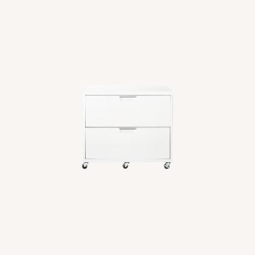 Used CB2 Tps White Wide File Cabinet for sale on AptDeco