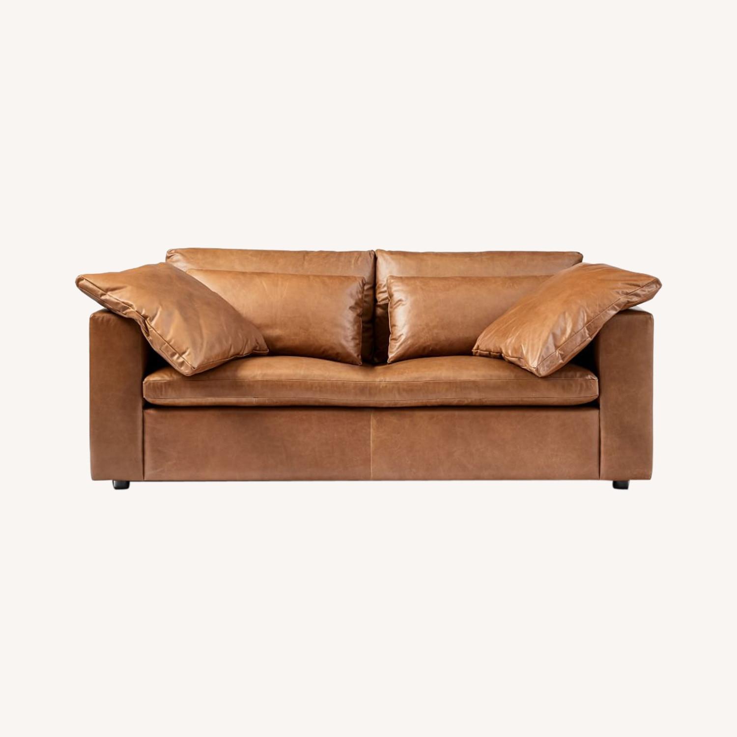 West Elm Harmony Modular Leather Sofa AptDeco