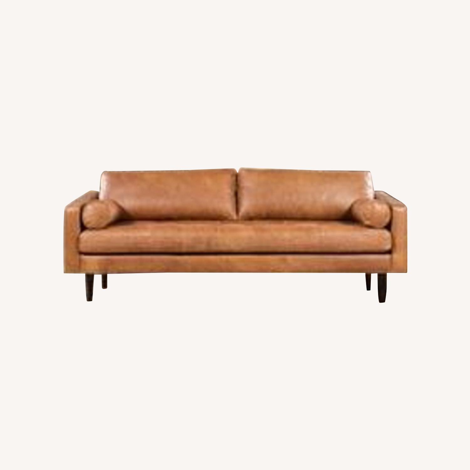 Poly and Bark Leather Napa Sofa AptDeco