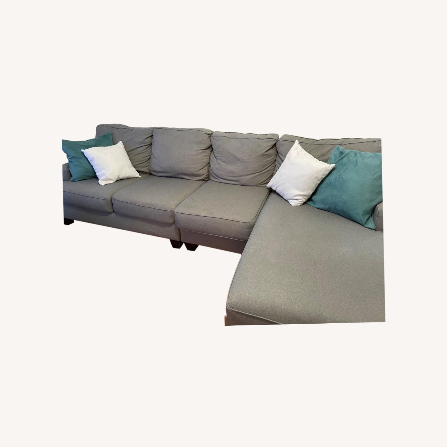 Ashley Furniture Grey 3 Piece Sectional AptDeco