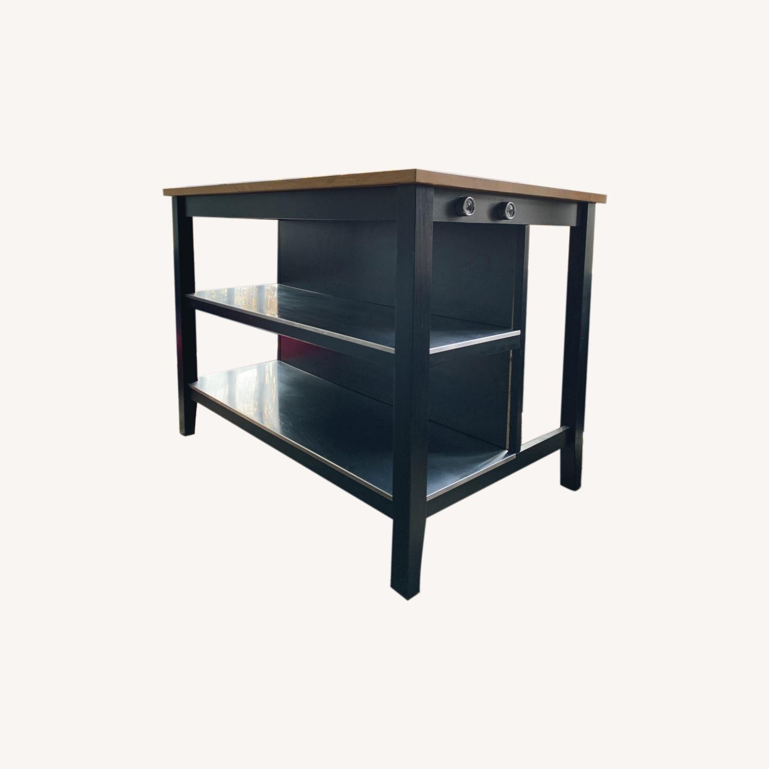 IKEA Stenstorp Kitchen island in blackbrown/oak AptDeco