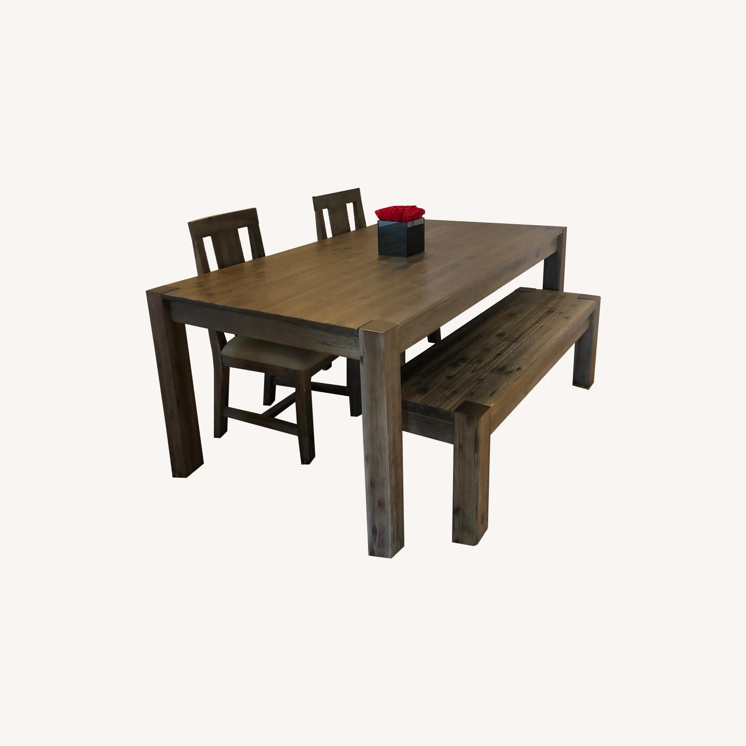 Macy's Canyon Small 4Pc. Dining Set, (60" Dining Table) AptDeco