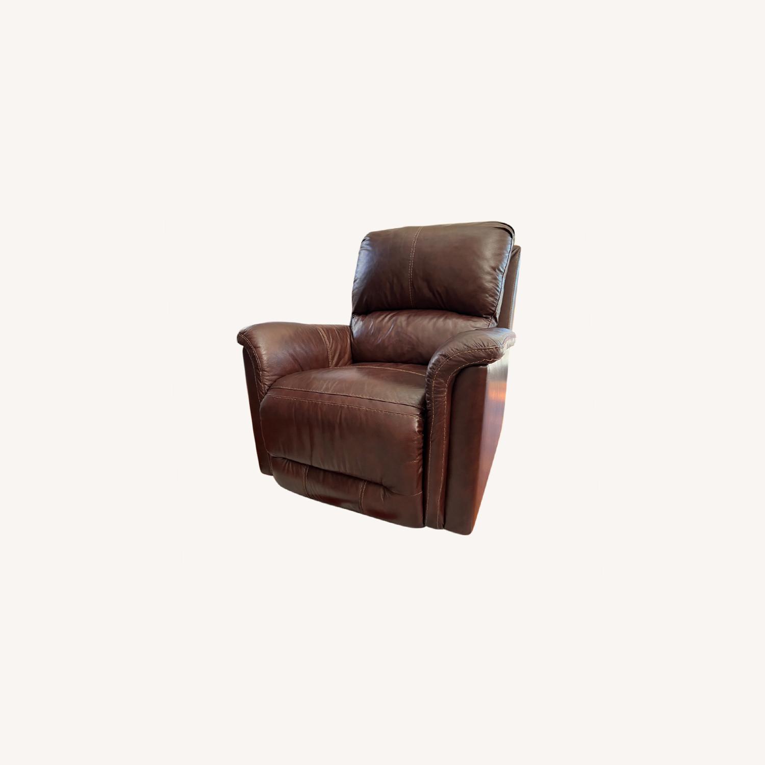 Ashley Furniture Rocker Recliner dk Brown Leather AptDeco