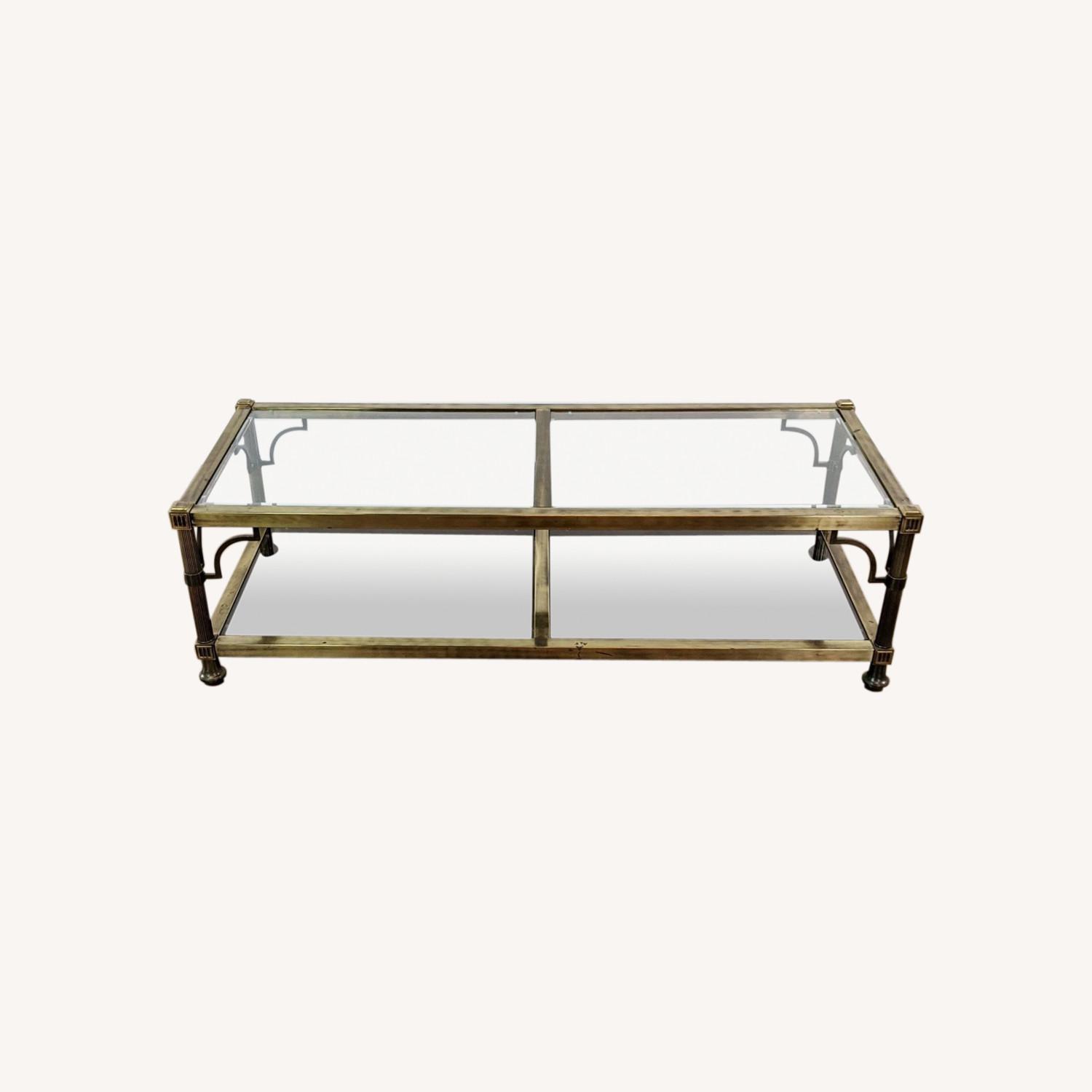 Two Tier Glass Top Coffee Table - image-0