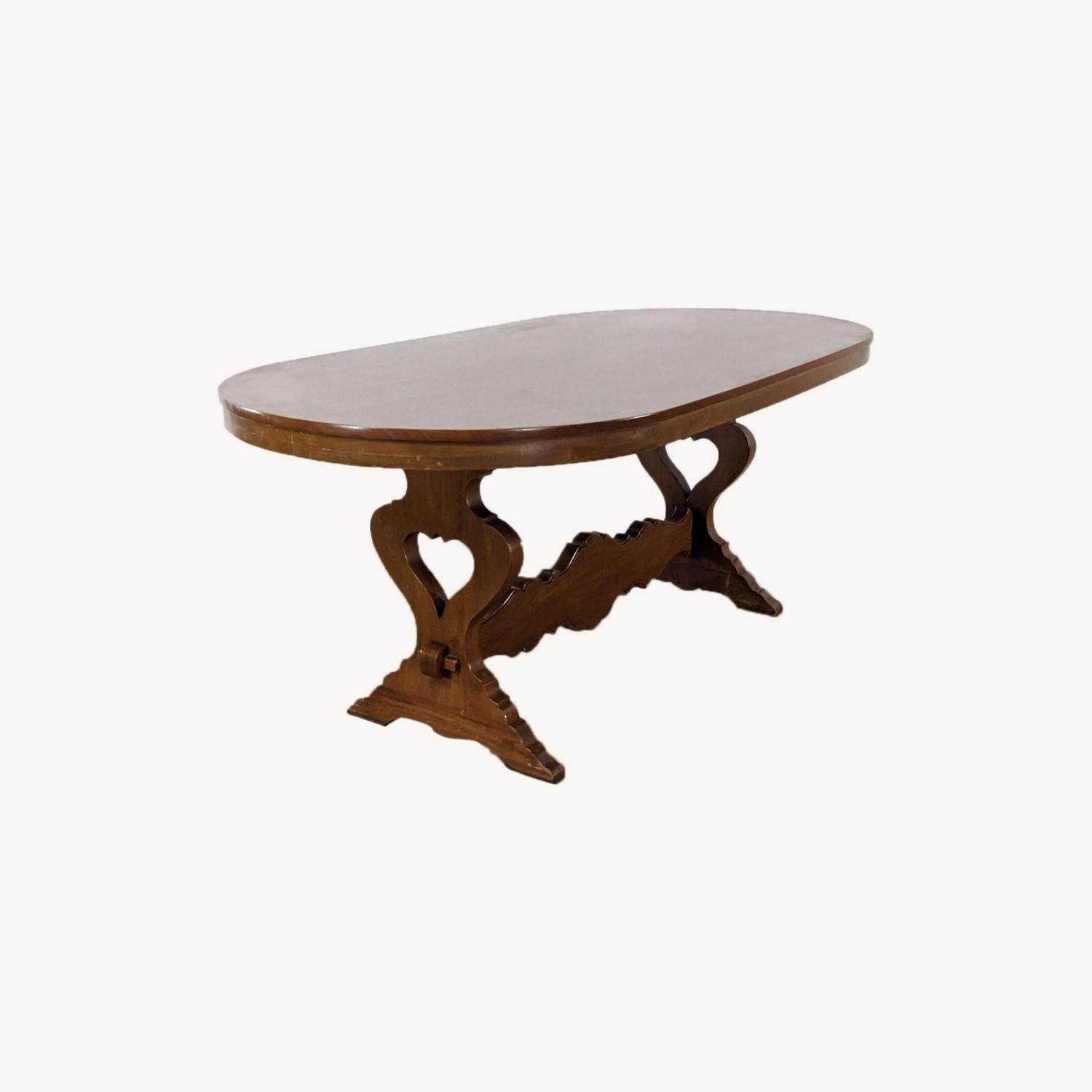 Solid Narra Wood Hand Carved Dining Table AptDeco