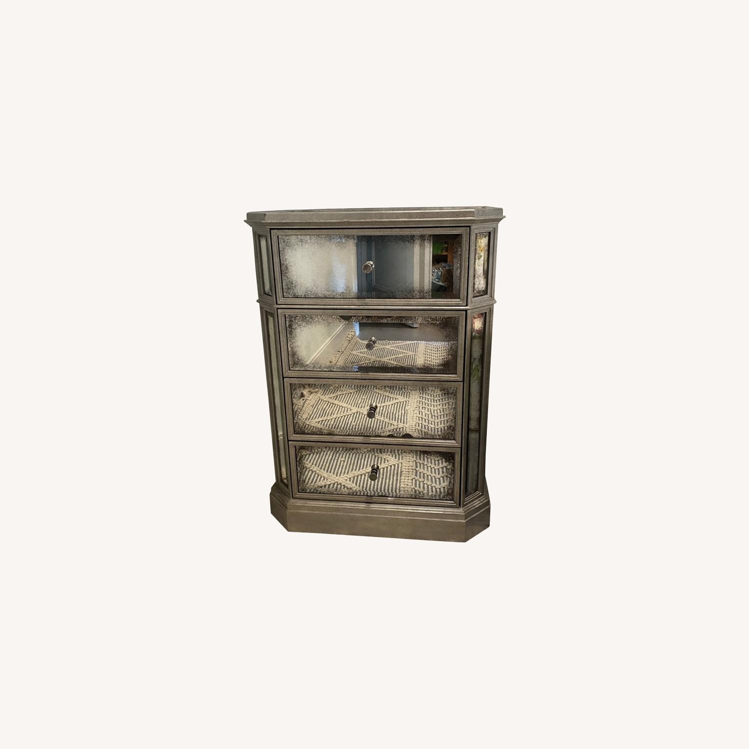 Restoration Hardware Mirrored French Art Deco Nightstands - image-0