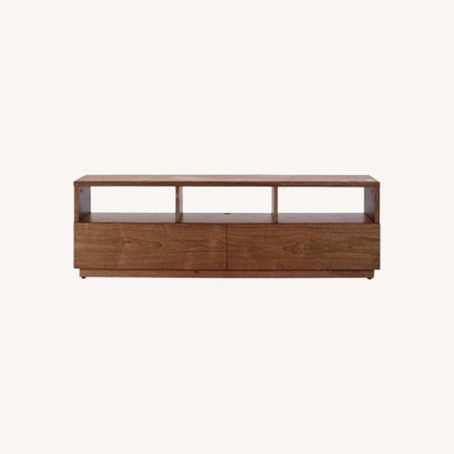 CB2 Chill Walnut Media Console AptDeco