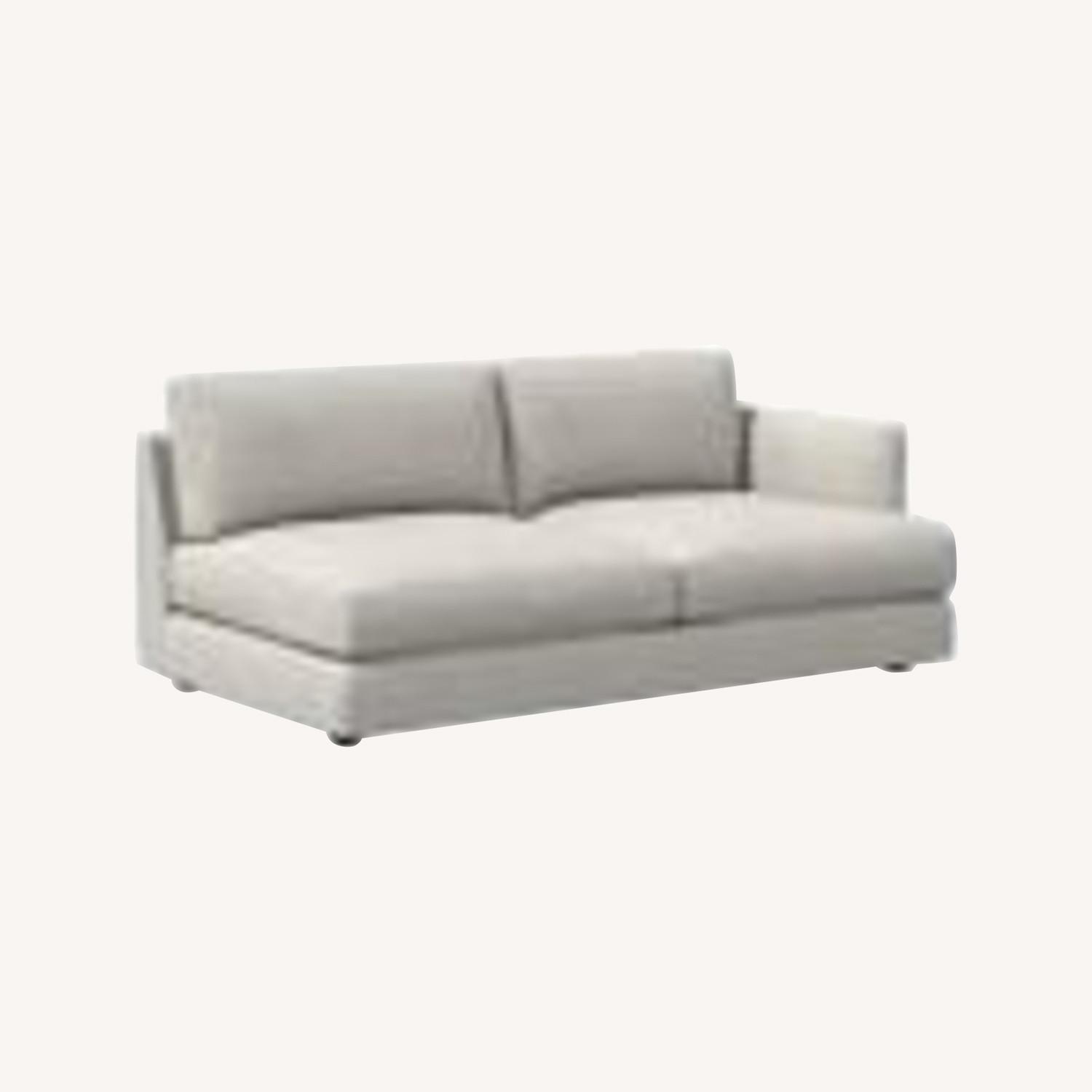 West Elm Haven 4 Piece Customizable Sectional Grey - image-0