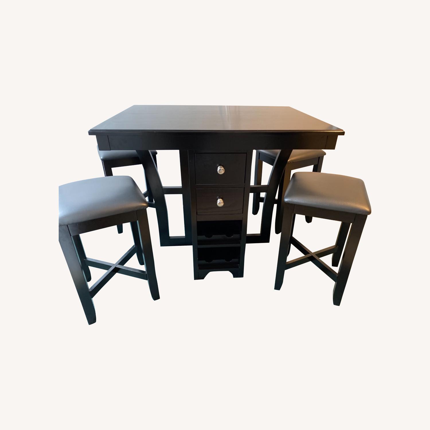 Black Counter Height 4-person Dining Set - image-0