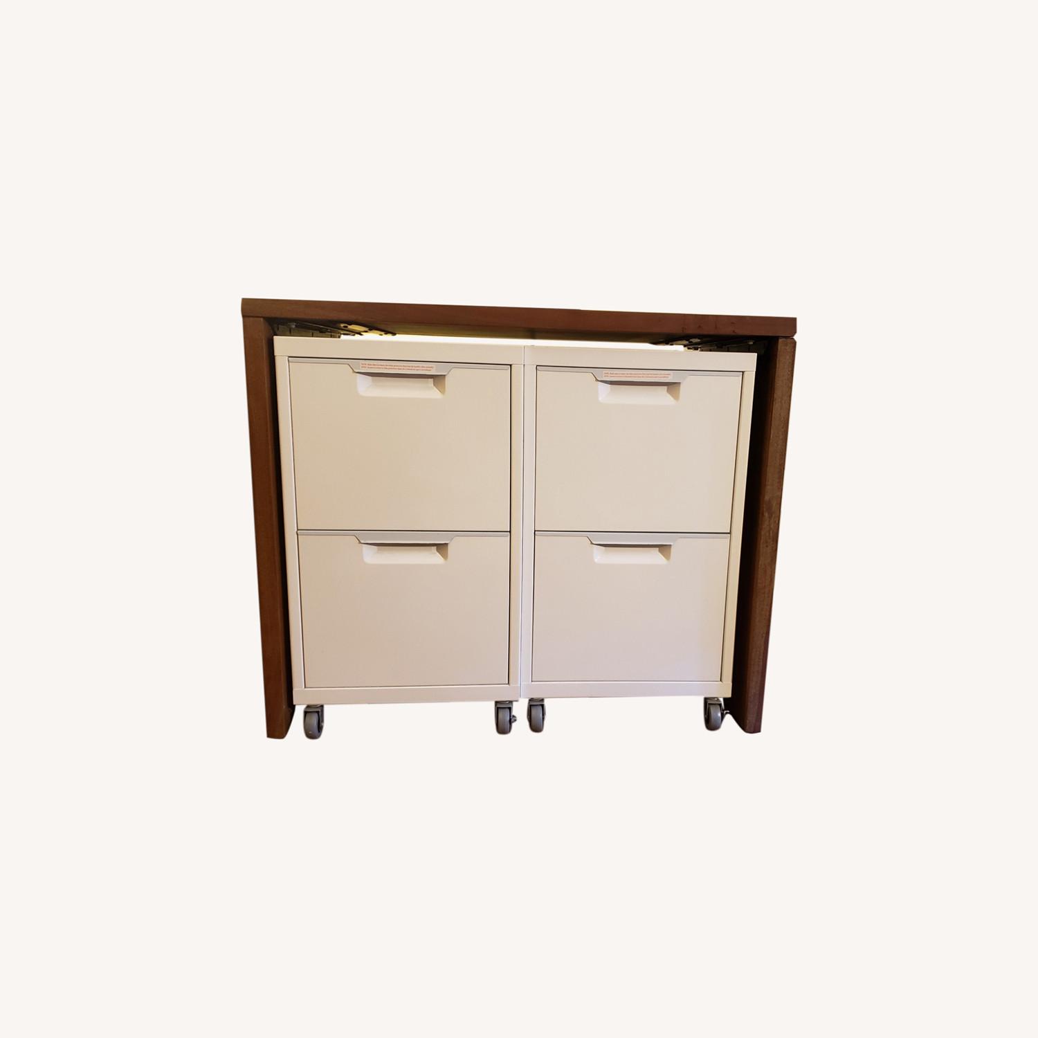 CB2 Acacia Console with 2 Filing AptDeco