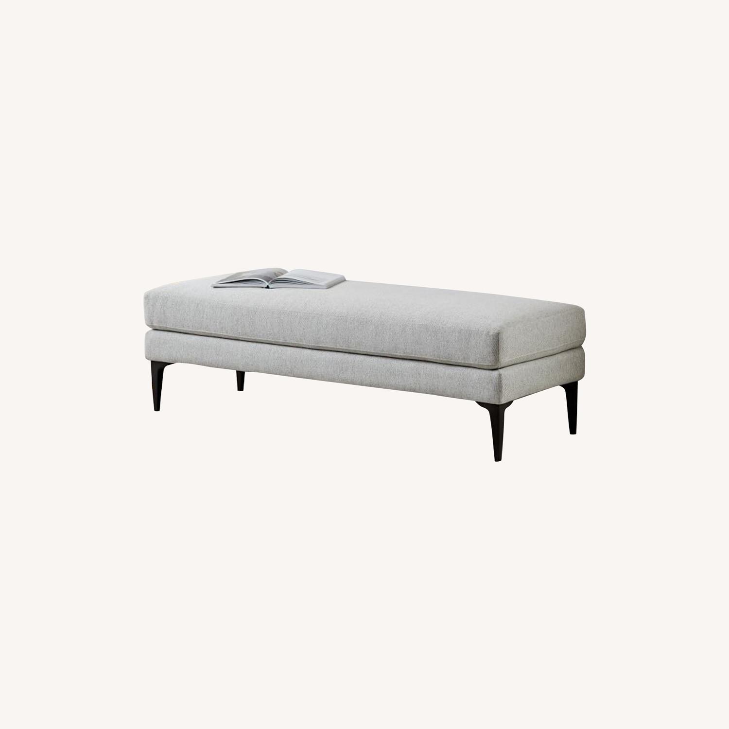 West Elm Andes Bench, DistressedVelvet,MineralGray AptDeco