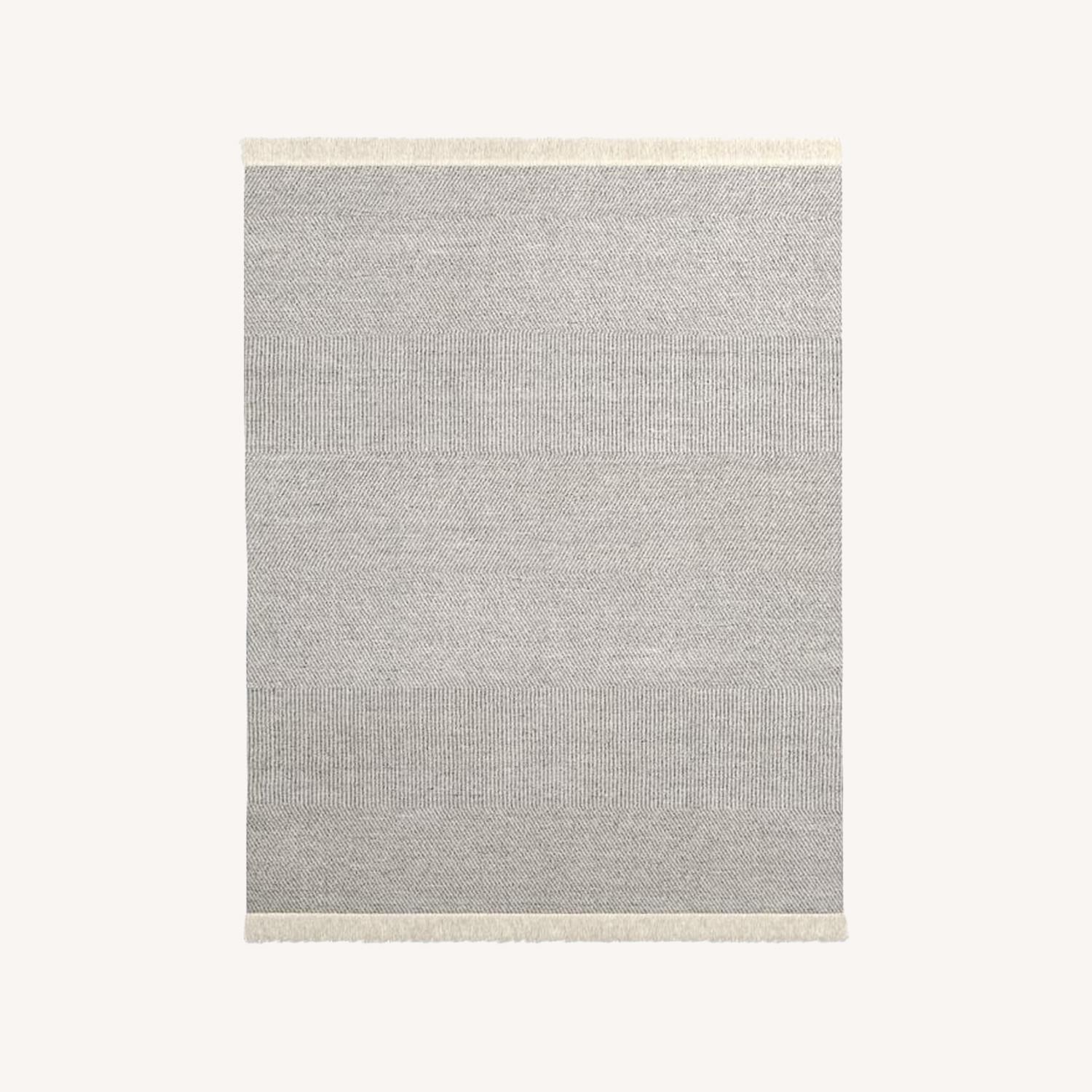 West Elm Tweed Flat Weave Rug 5x8 Graphite AptDeco