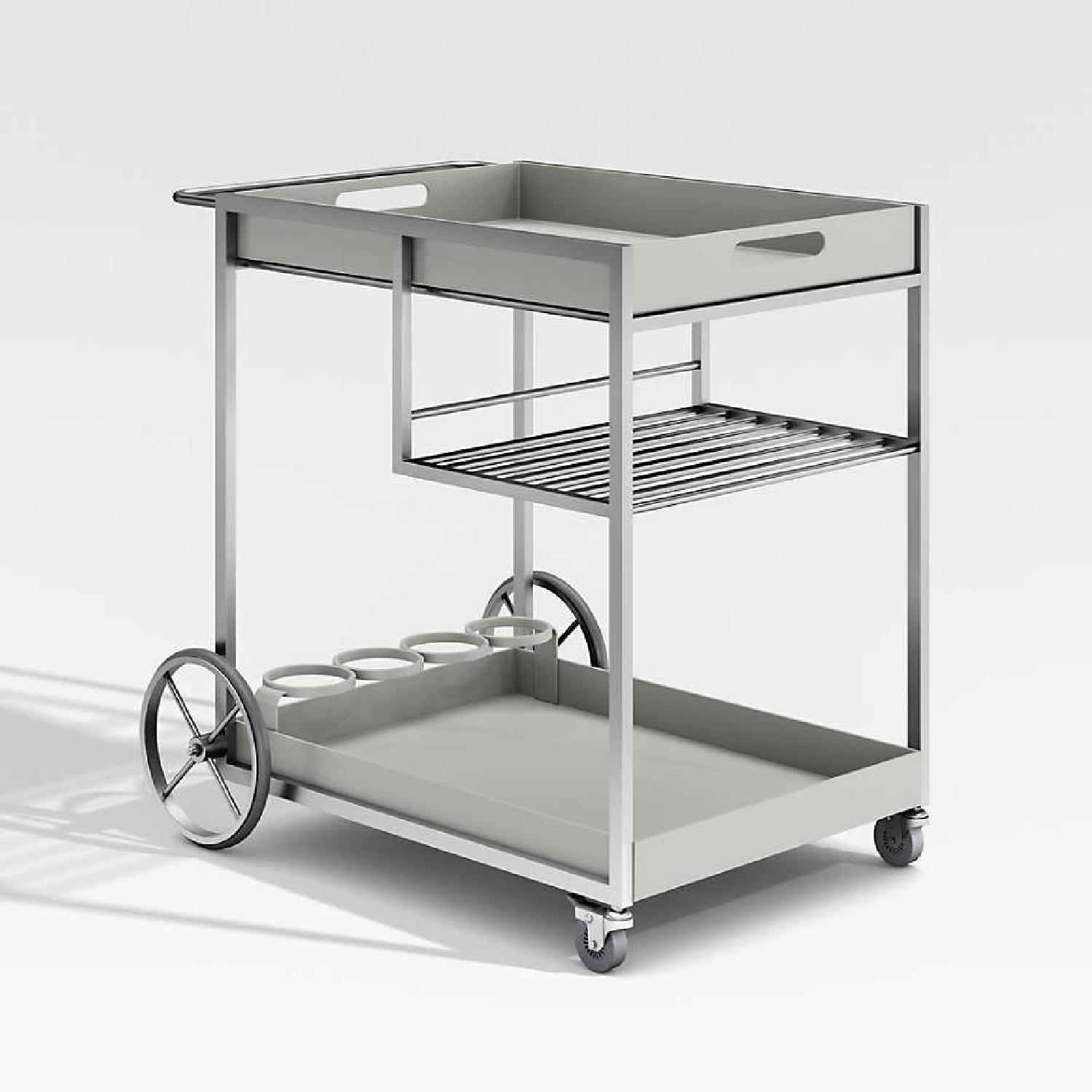 Crate & Barrel Dune Bar Cart - image-5
