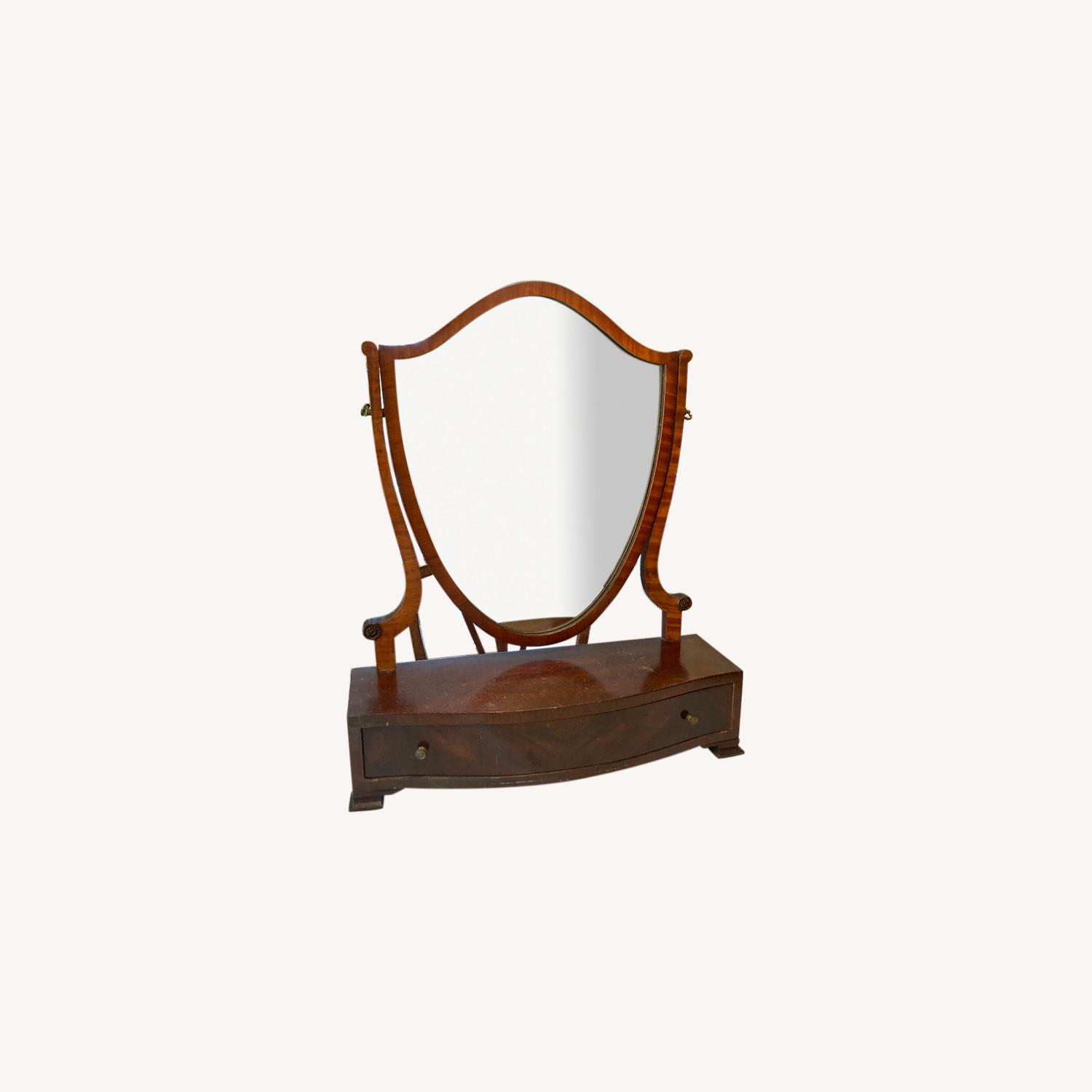 Tabletop Vanity Shaving Mirror w/ Drawer AptDeco