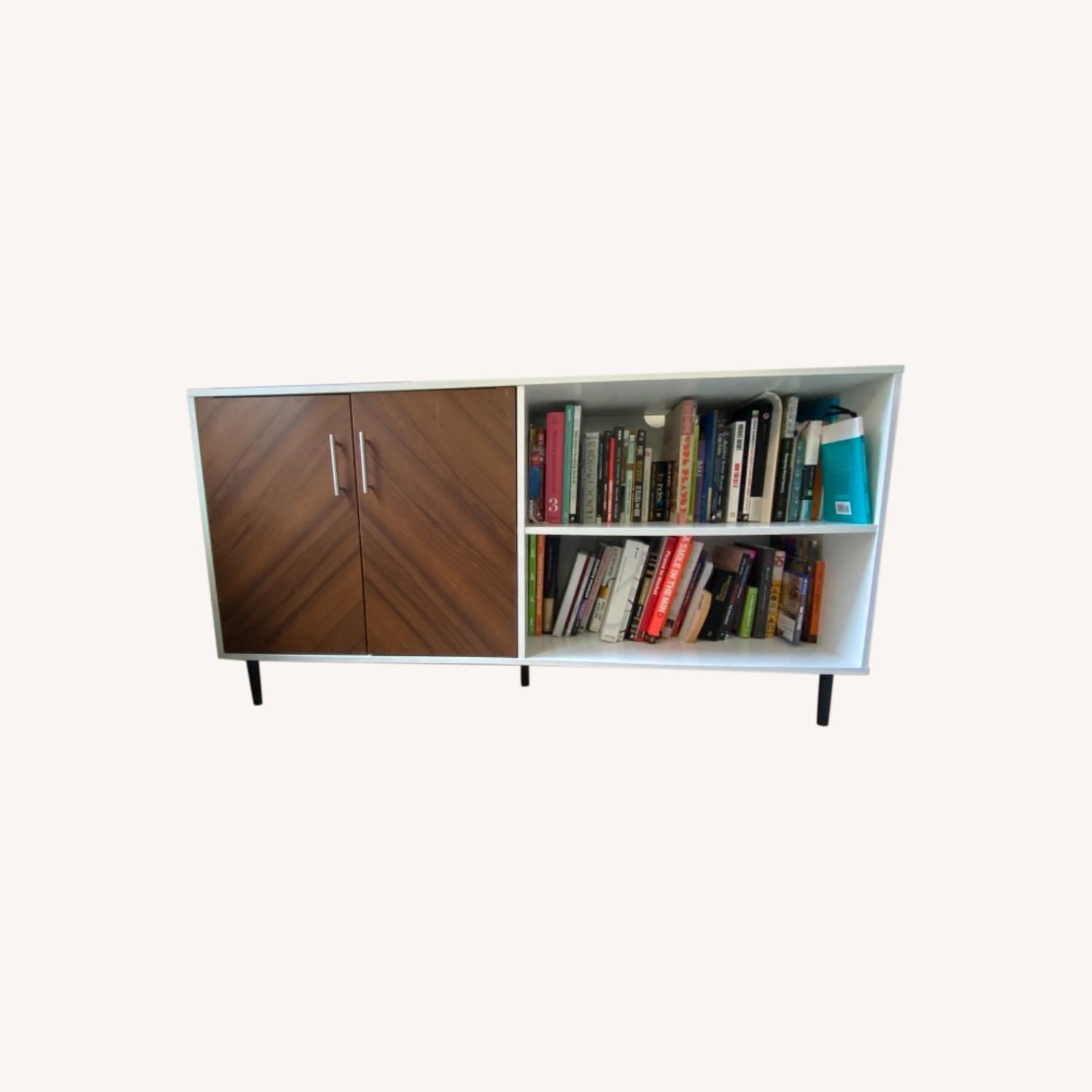 CB2 Medium Side Bookcase with Doors - image-0