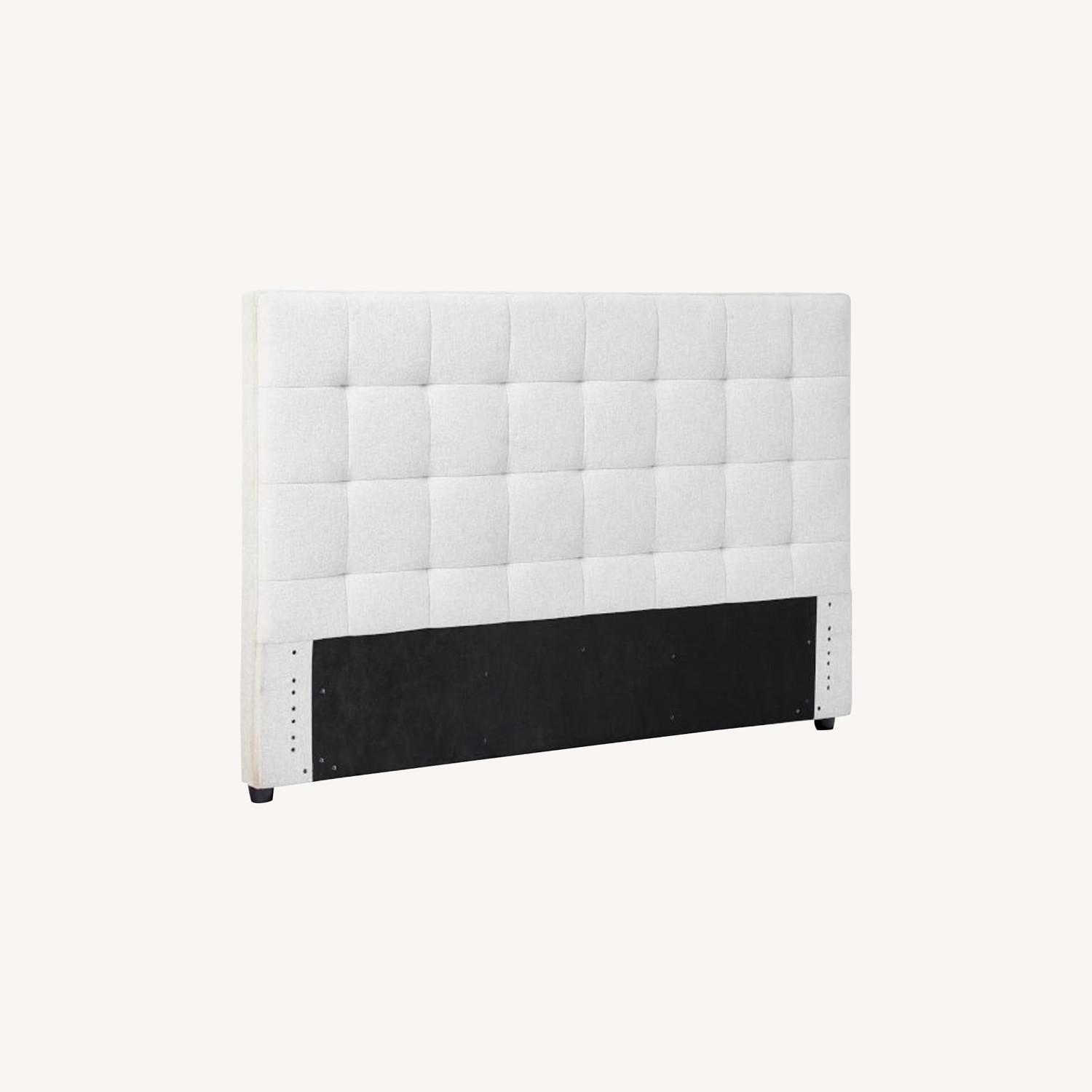 West Elm Grid Tufted King Headboard AptDeco