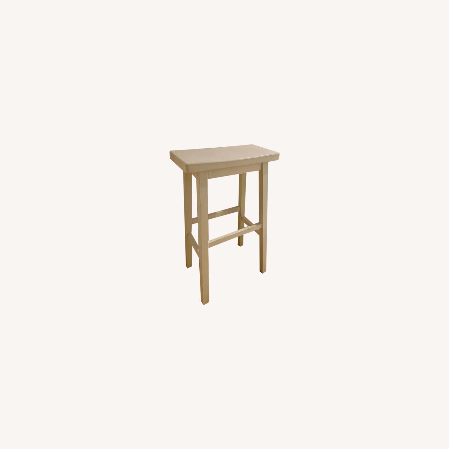 White Solid Wood Counter & Bar Stools - image-0