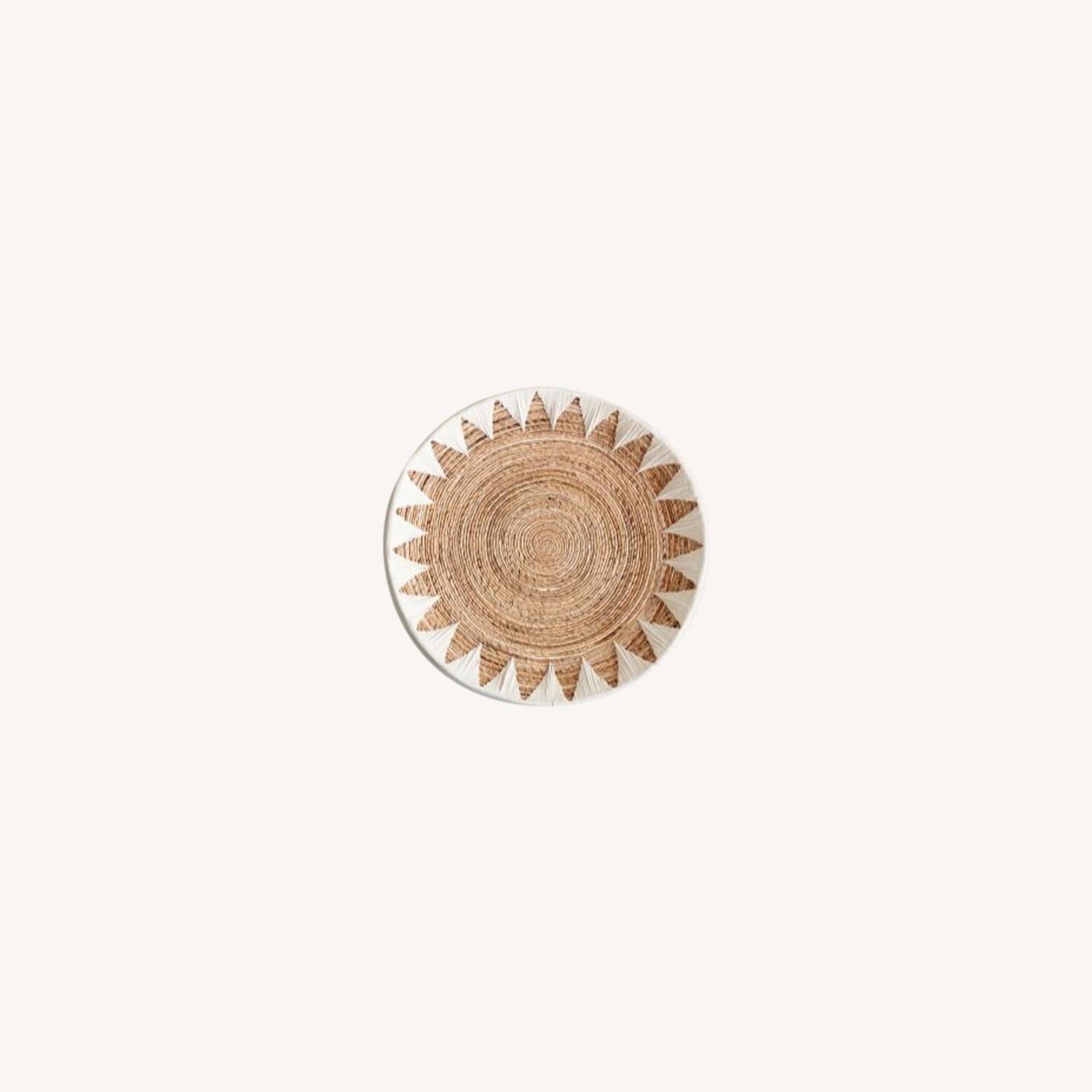 Pottery Barn Sunny Woven Wheel Wall Art,White Natural AptDeco