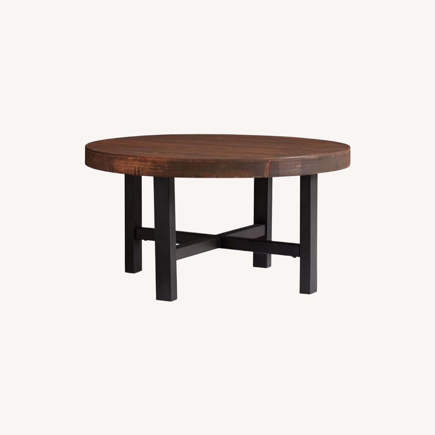 Pottery Barn Griffin Reclaimed Wood Round Coffee Table - image-0