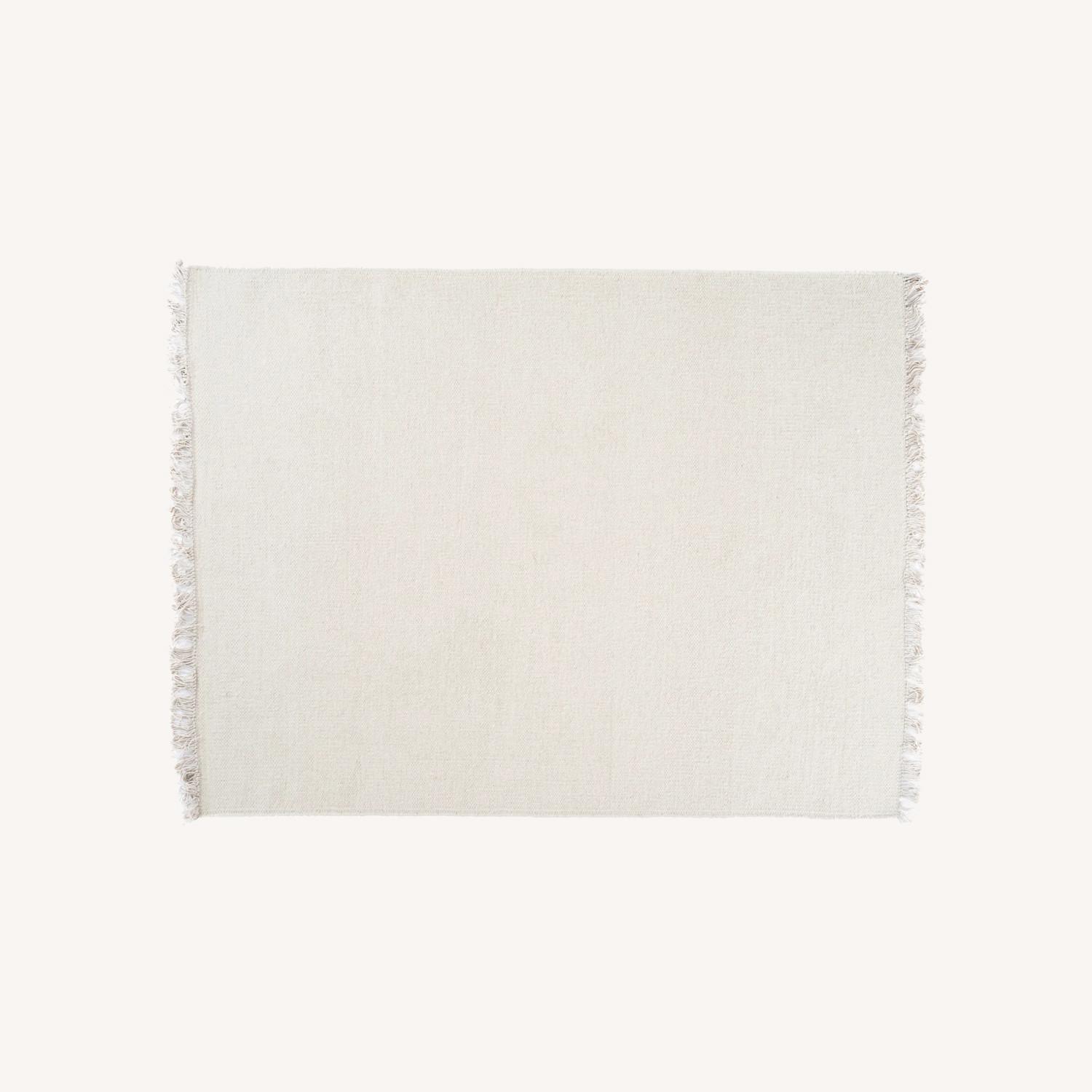 White Wool Scandinavian Rug - image-0