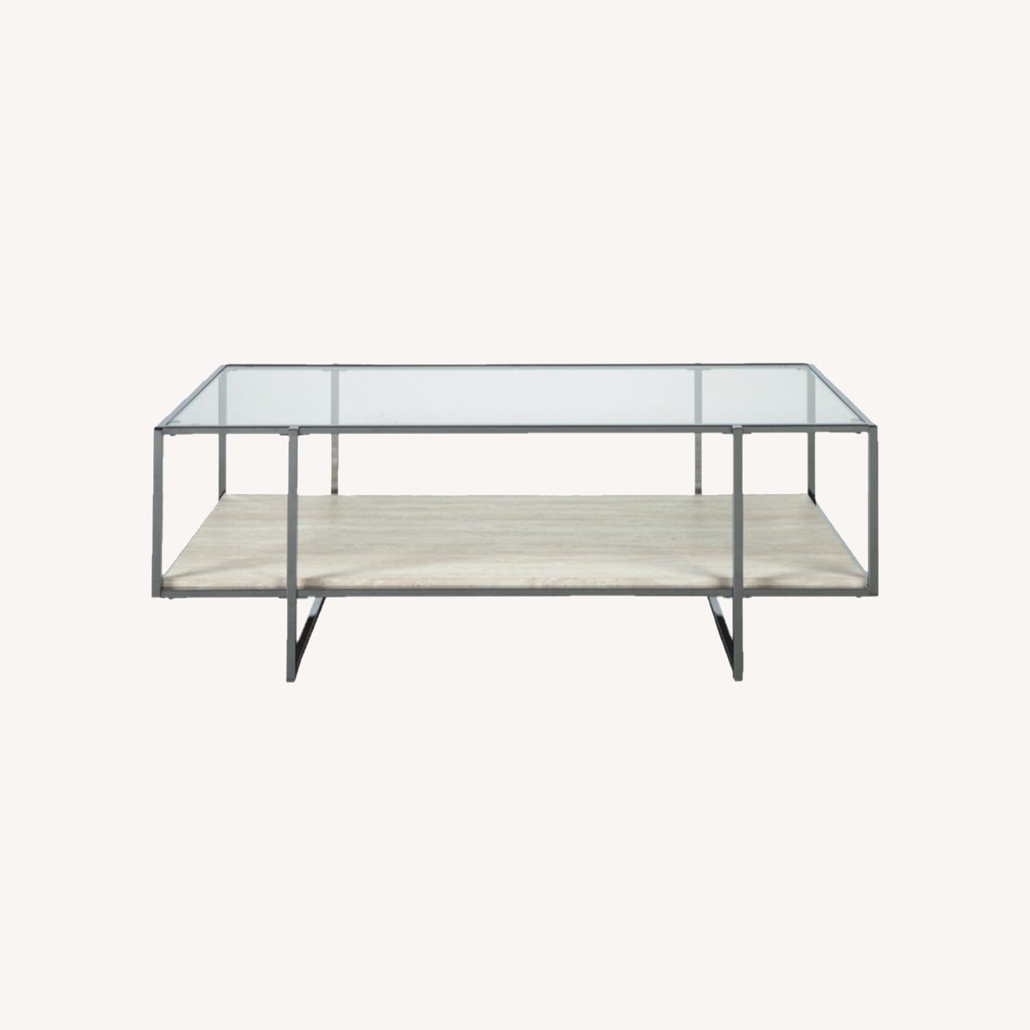 Wayfair Polished Silver Coffee Table AptDeco