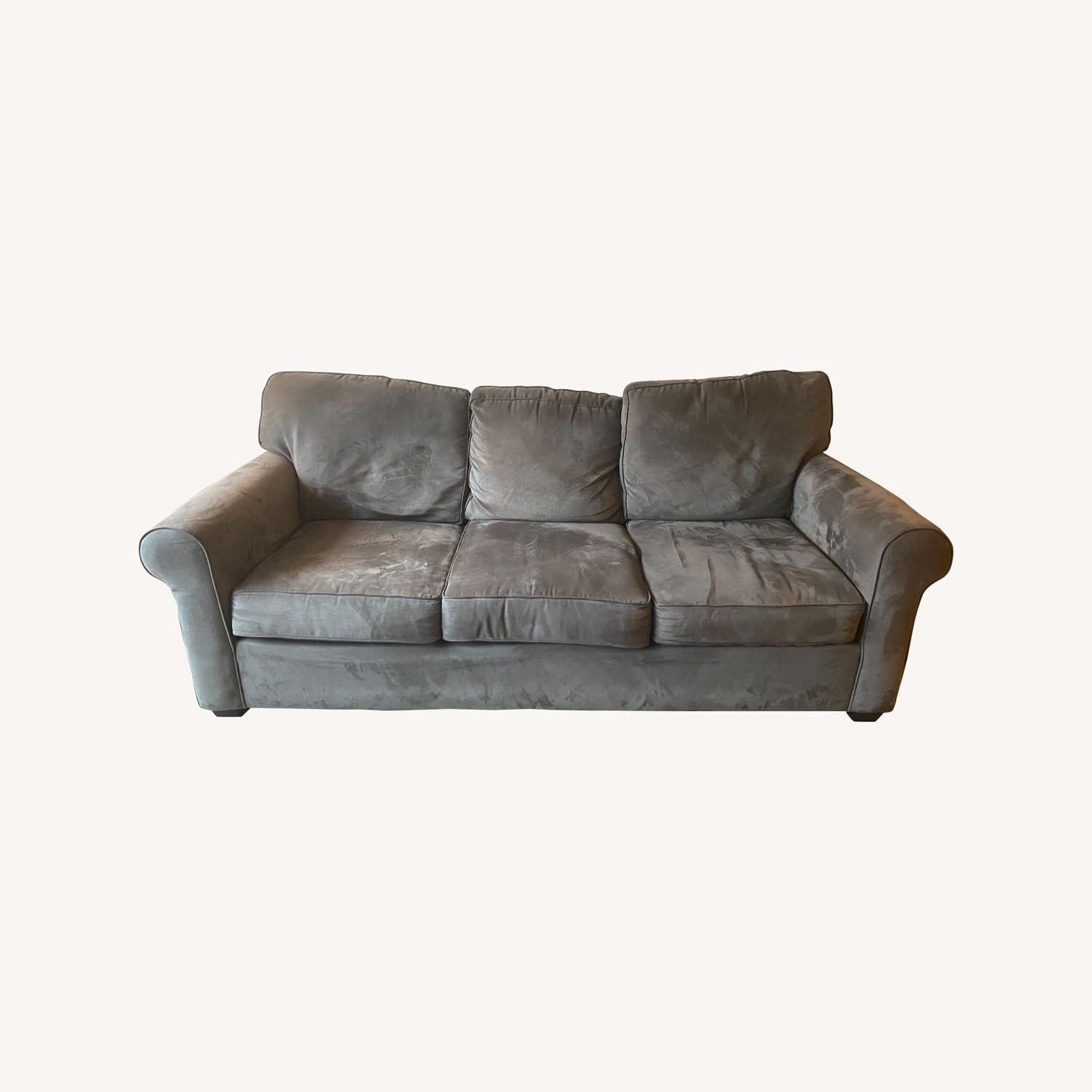 Macy's Ludlow Gray Fabric Sofa AptDeco