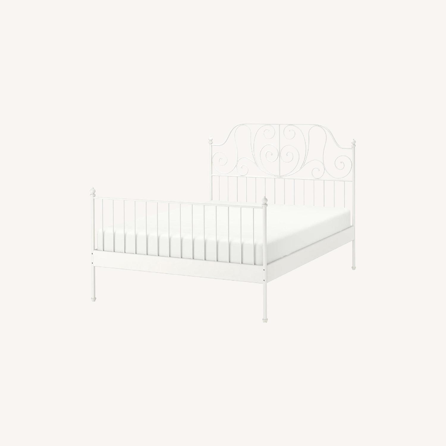 IKEA White Queen Bed - image-0