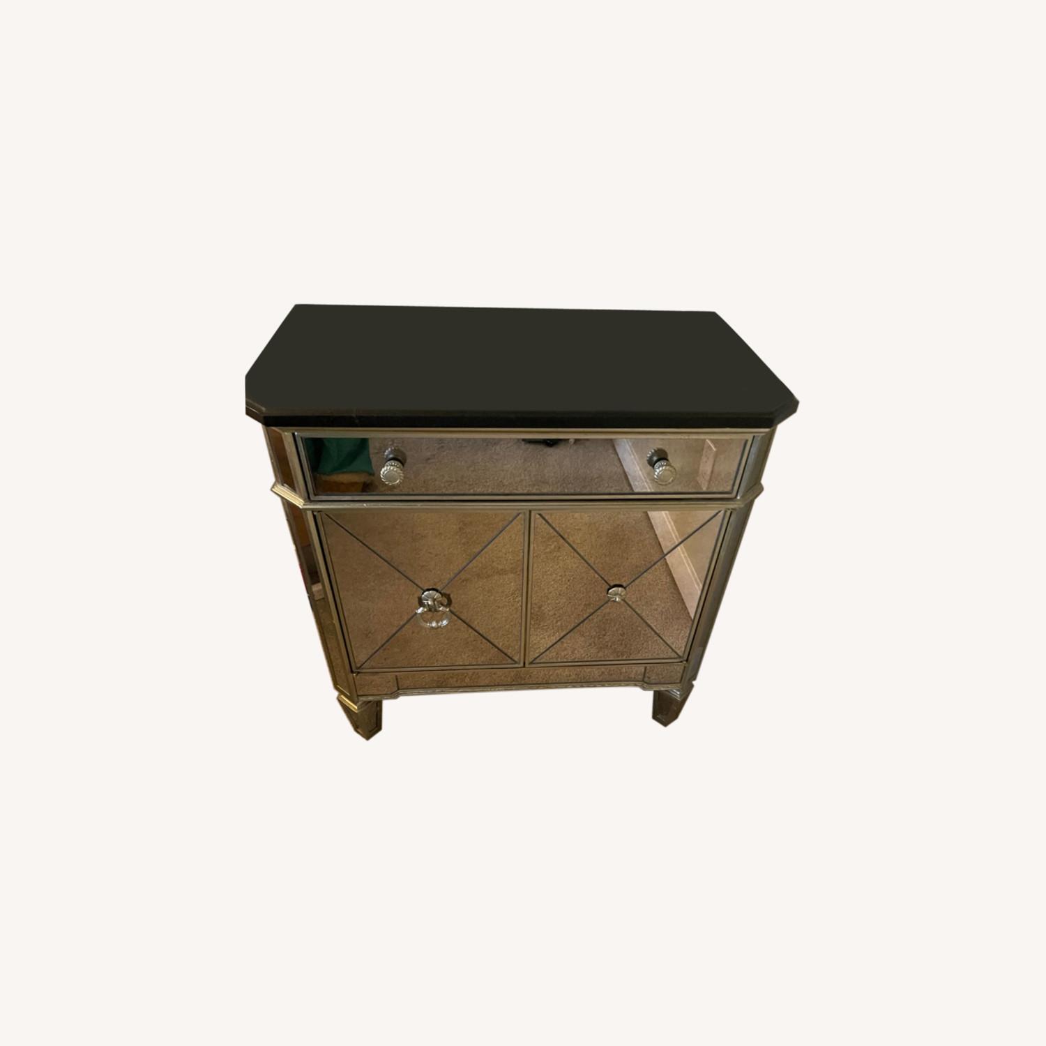 Macys Mirrored nightstand Chest AptDeco
