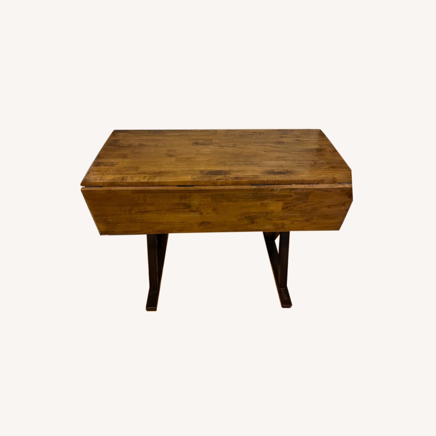 See Wood Dining Table - Converts to Side Table - image-4