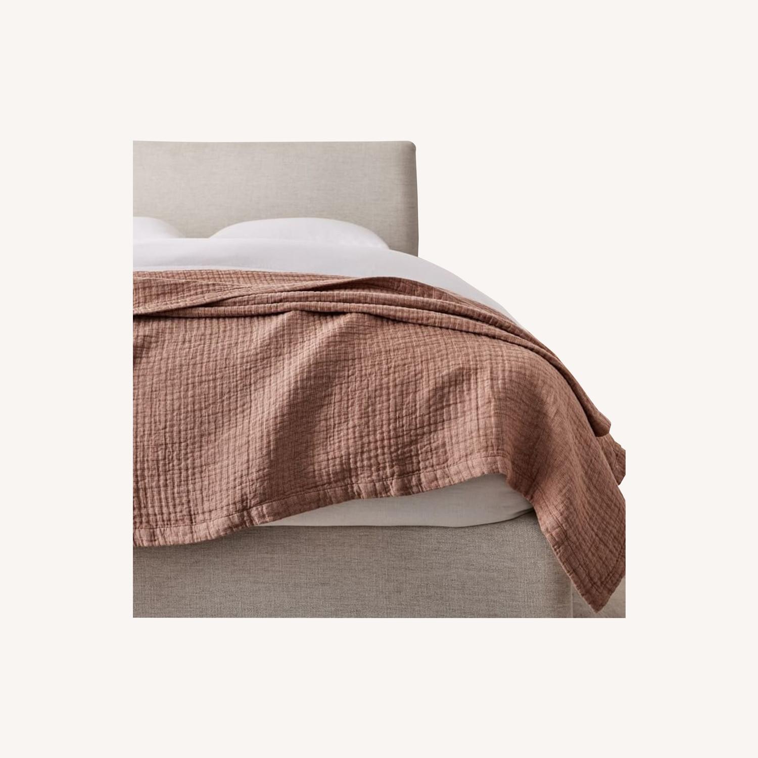 West Elm European Flax Linen Blanket AptDeco