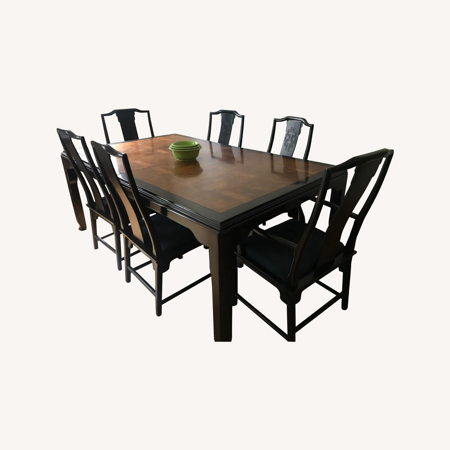 Solid Wood Dining Table with 8 Chairs - AptDeco