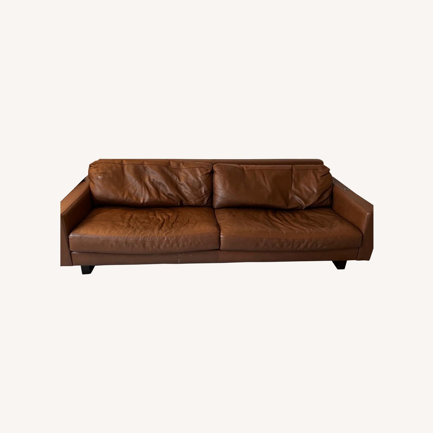 Room and Board Leather Sofa AptDeco