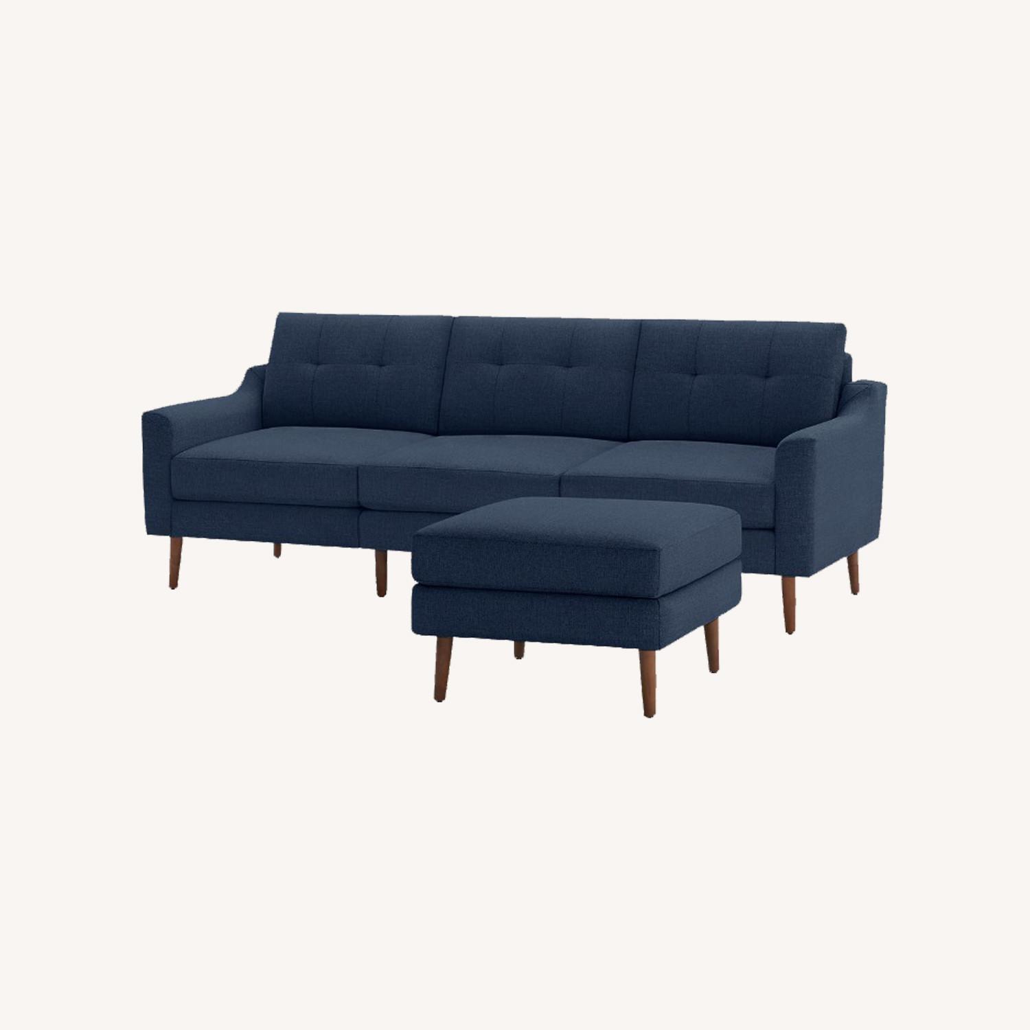 Burrow The Nomad Sofa with Ottoman in Navy Blue - image-0