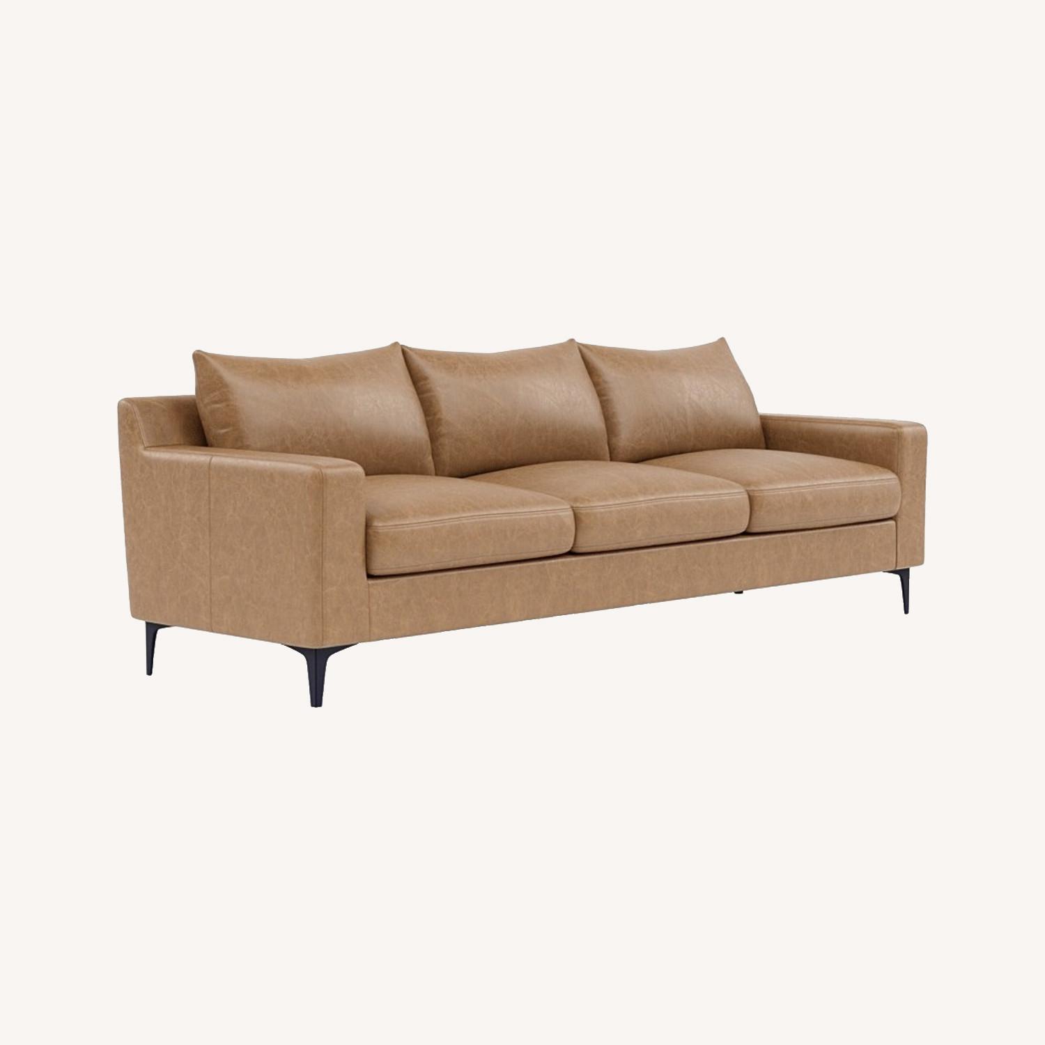 Interior Define Sloan Leather Sofa AptDeco