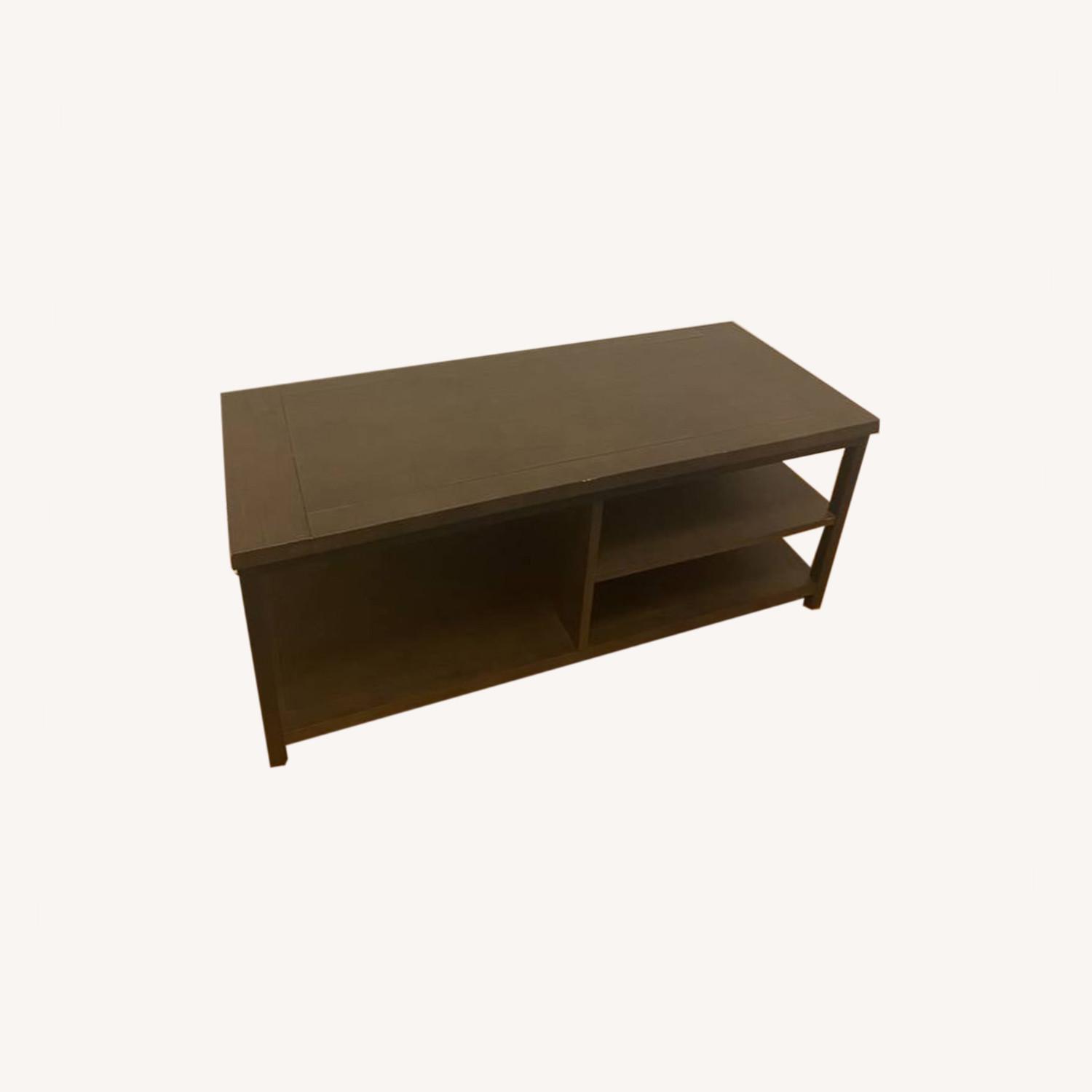 Crate and Barrel Coffee Table Storage Unit Bench - AptDeco