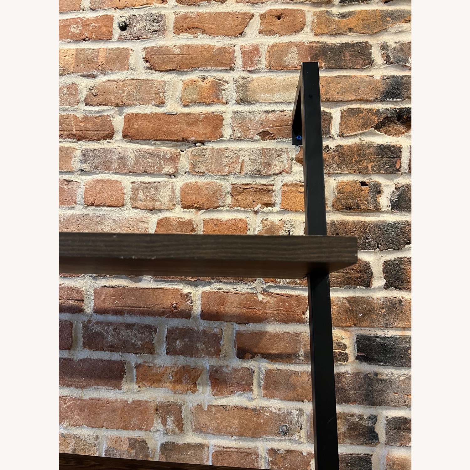 5 Shelf Wood and Metal Ladder Bookcase - image-5