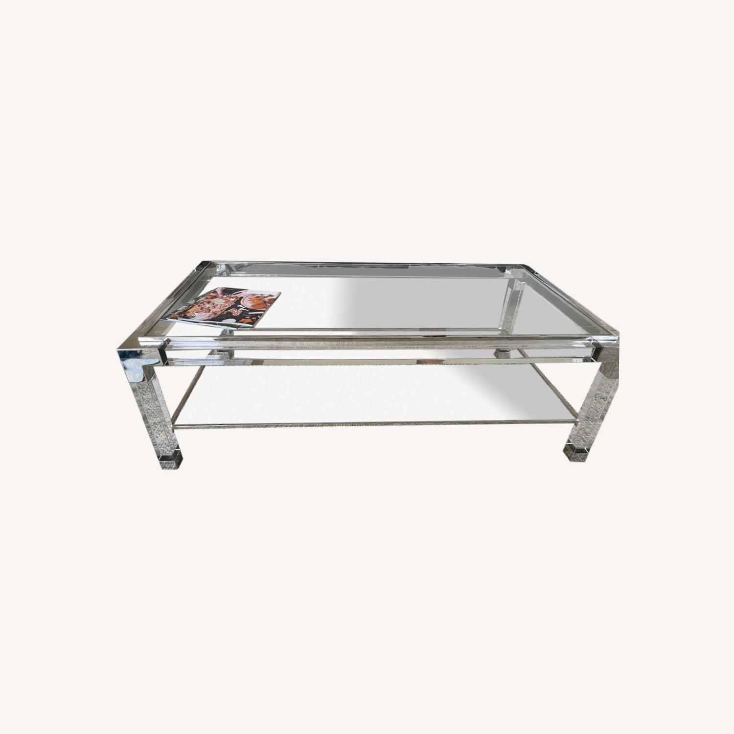 Modern Glass and Lucite Coffee Table - image-0