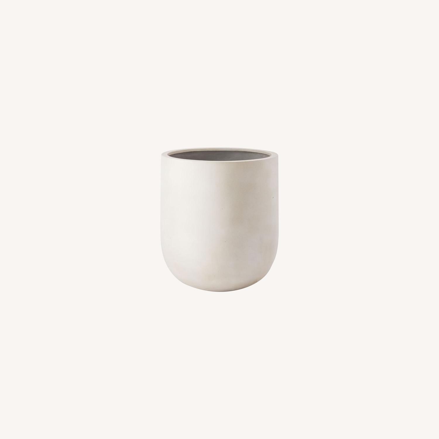 West Elm Radius Planter, Extra Large, Alabaster AptDeco