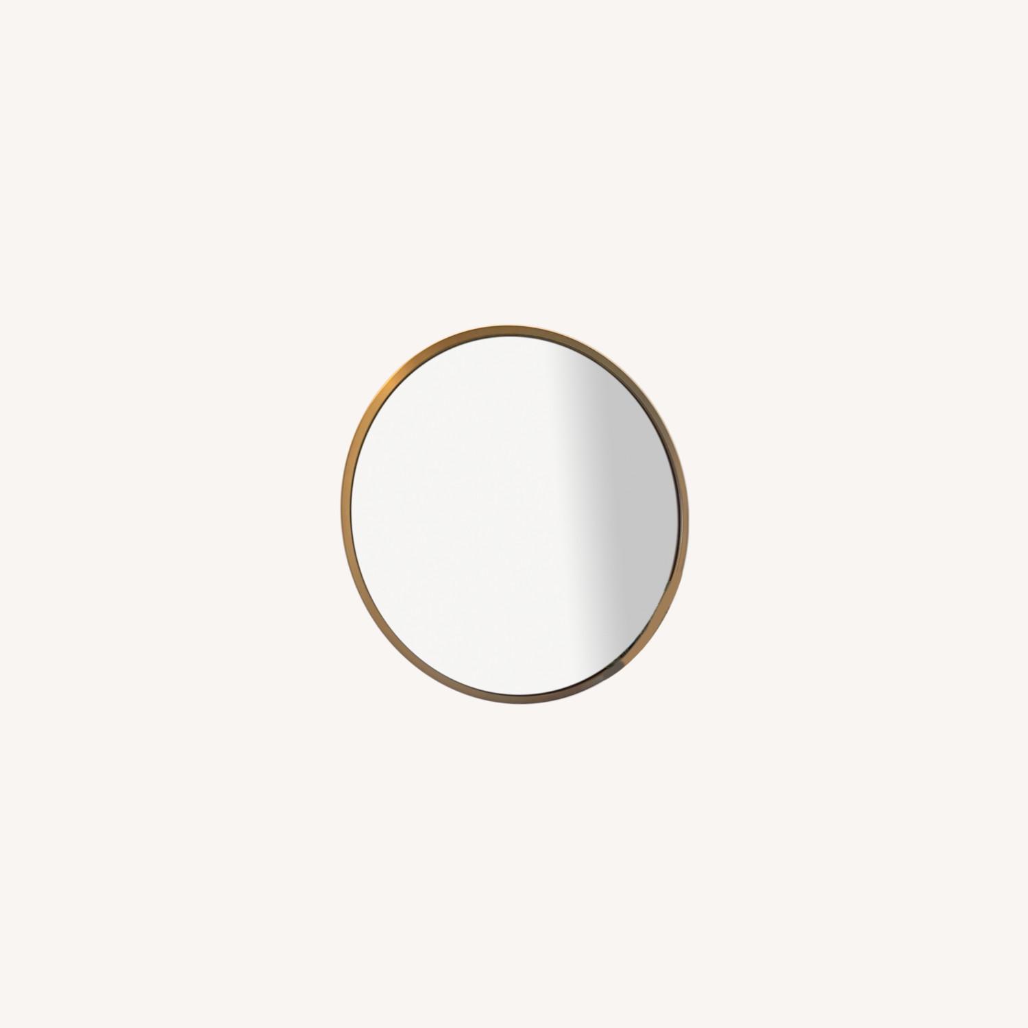 West Elm Metal Frame Round Mirror - 30" - AptDeco