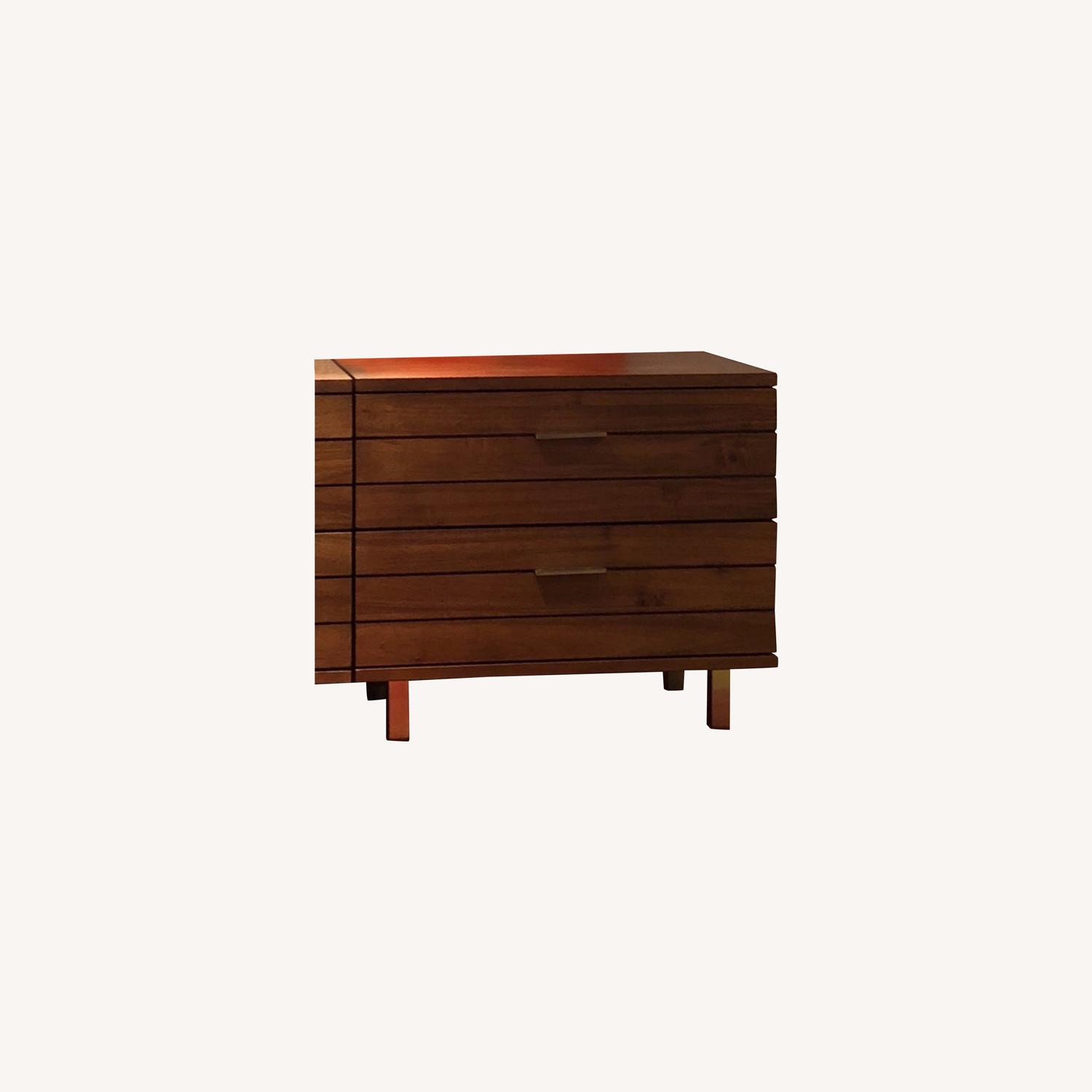 Crate & Barrel Modern Real Wood Nightstands - image-0