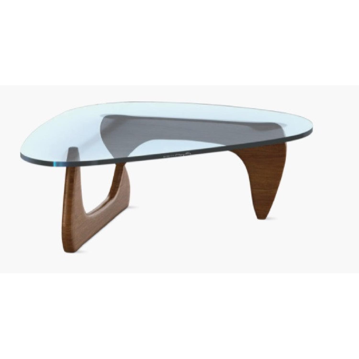 Noguchi Table Walnut Base, Glass Top Table - image-4