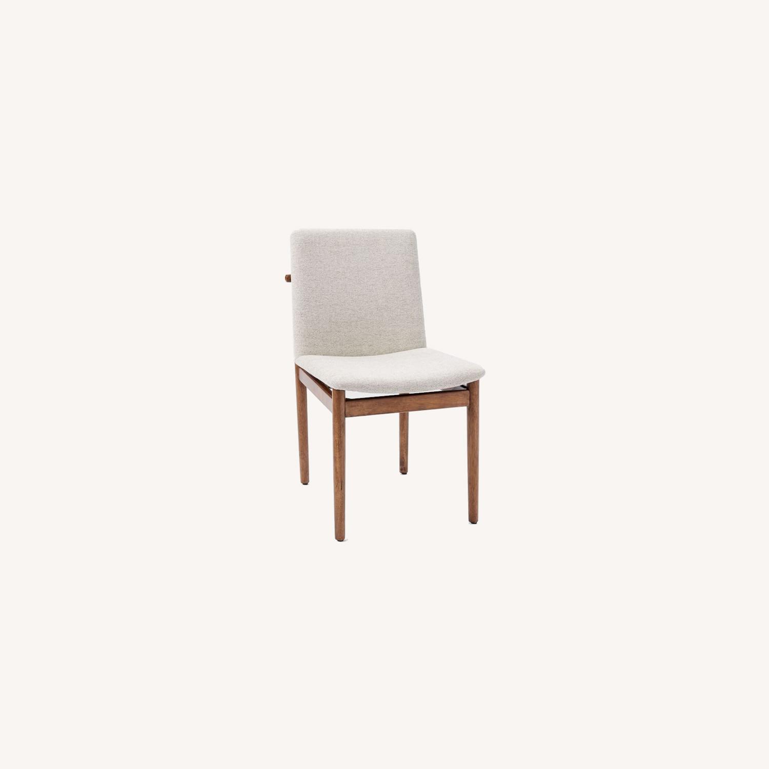West Elm Framework Dining Chair ,Twill,Dove,Walnut - image-0