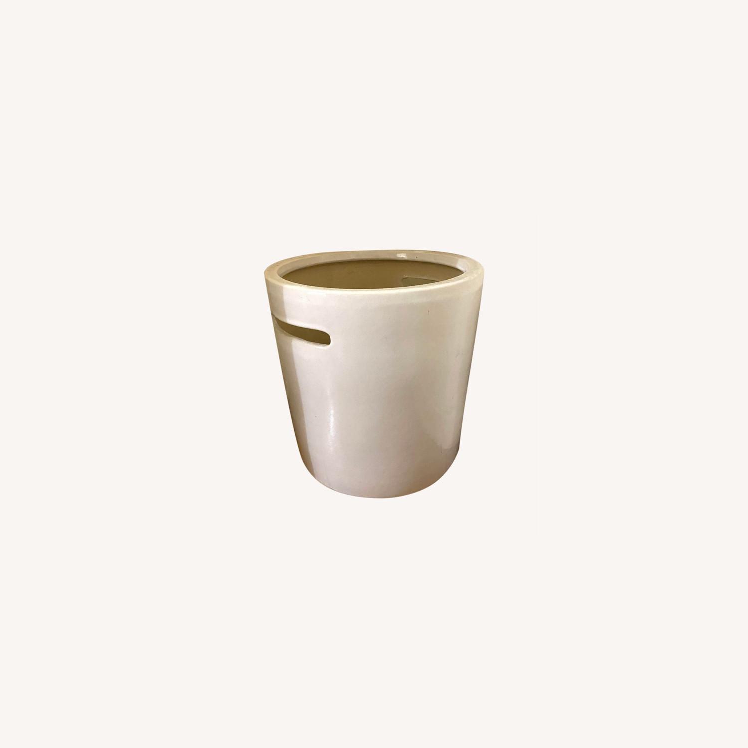 IKEA White Ceramic Planter AptDeco