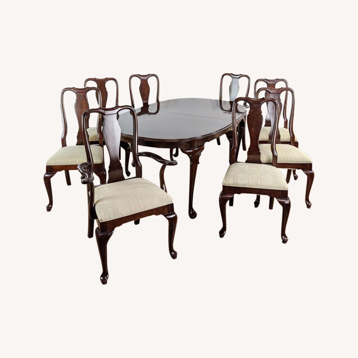 Ethan Allen Vintage NinePiece Dining Set AptDeco