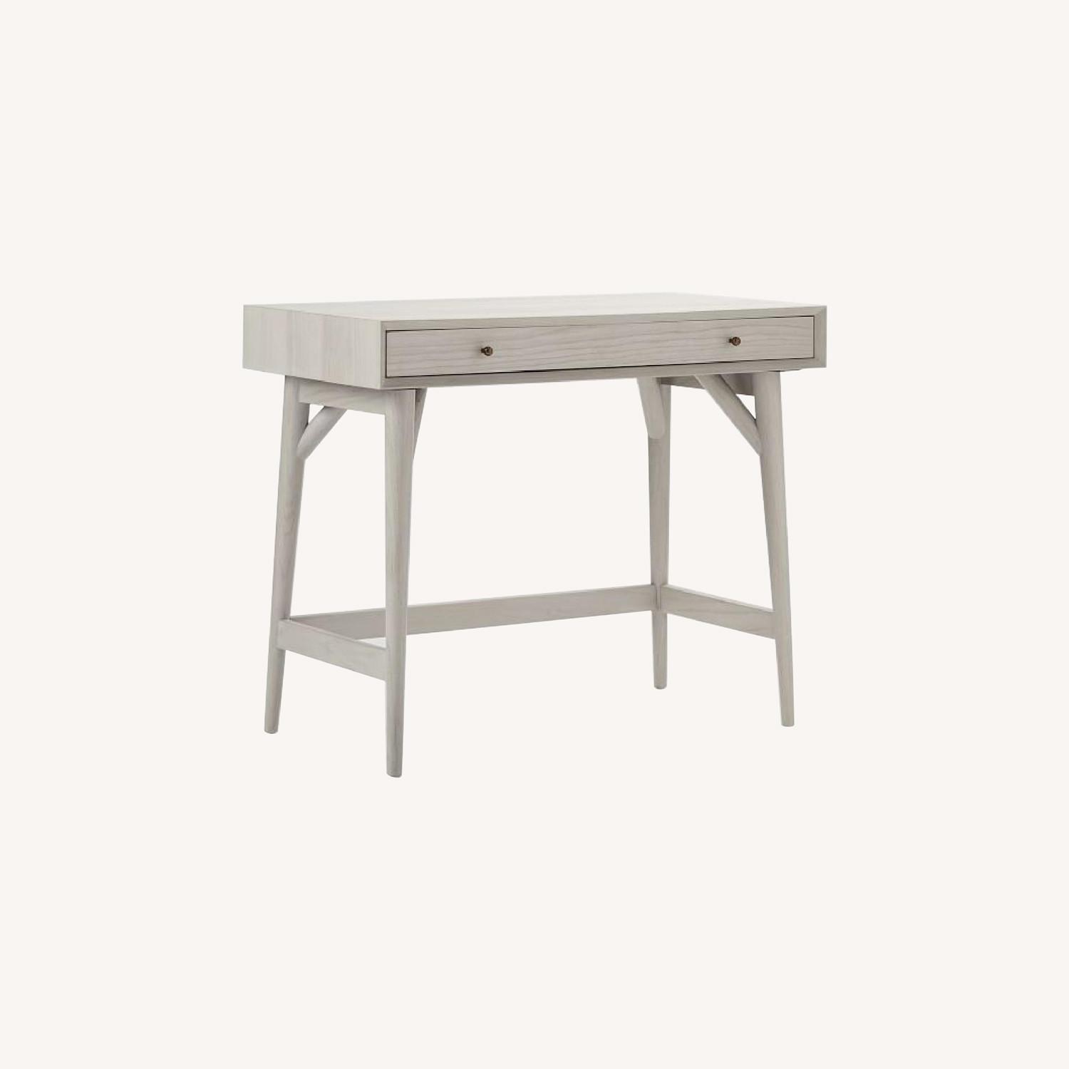 West Elm Mid-Century Mini Desk, Pebble - AptDeco