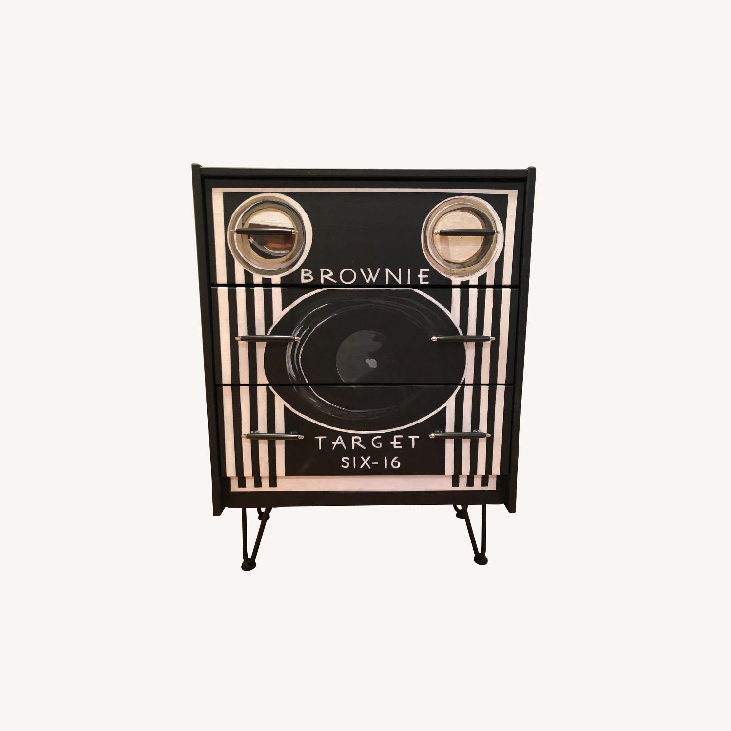 IKEA Hand Painted Rast Brownie Camera Dresser - image-0