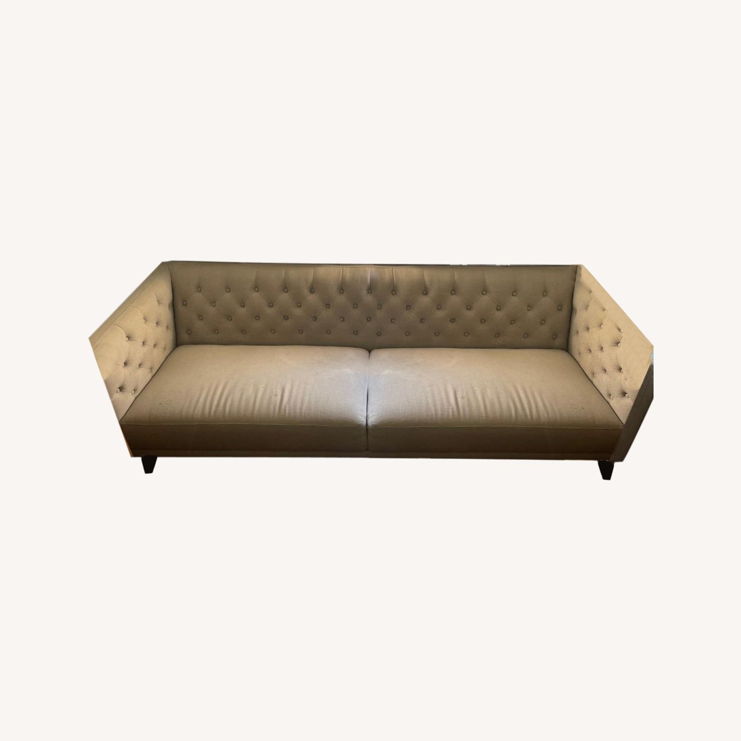 CB2 Light Grey Sofa AptDeco